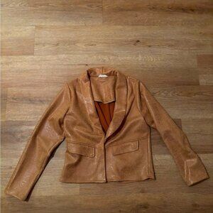 Sage snakeskin blazer —Size small